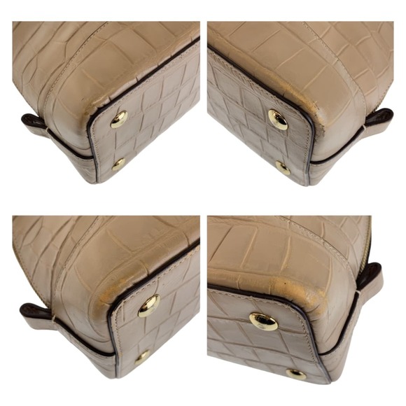 Coach Coach Madison Leather Handbag Beige Gold Leather Handbag - Picture 3 of 10